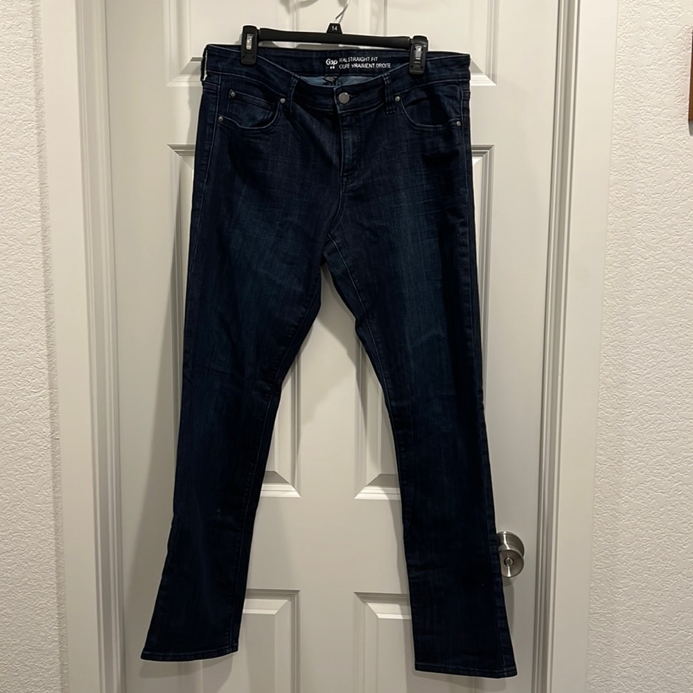 Gap straight jeans. Size 14 long.